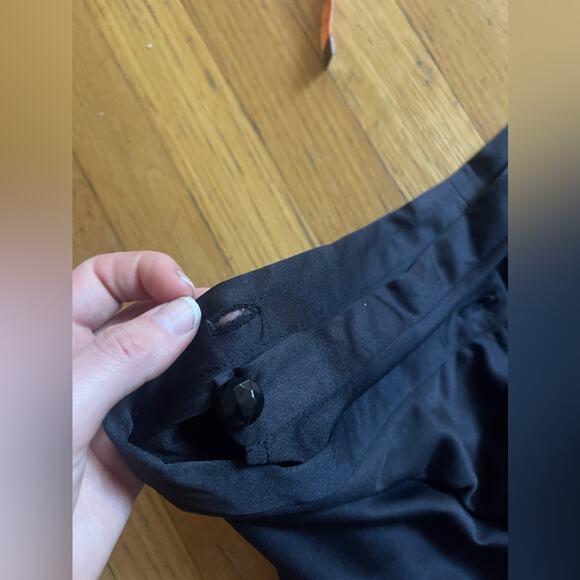 70s Vintage Deadstock NWT Fredricks of Hollywood Black Fringe Wrap Skirt - Picture 7 of 9